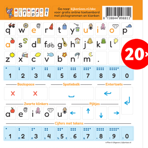 20x Alfapret Toetsenbord stickers