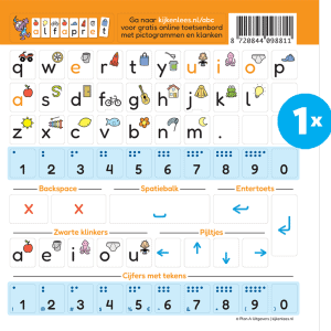 Alfapret Toetsenbord stickers